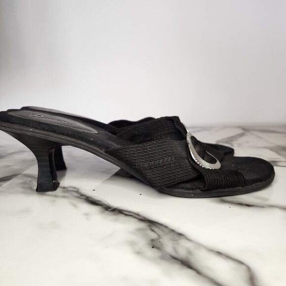 PENMAN WOMENS BLACK SIZE 7 - 8 LOW HEEL SANDALS - Picture 2 of 11